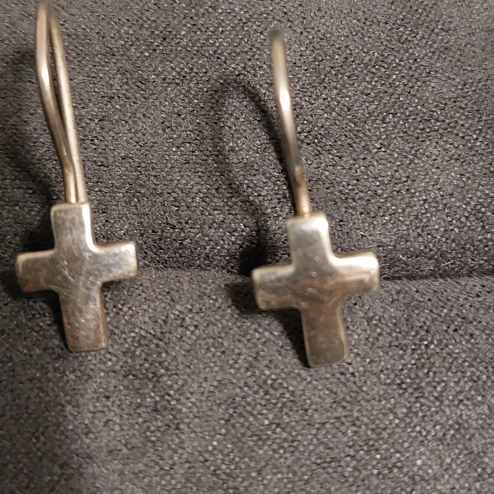 Vintage Cross Dangle Earrings